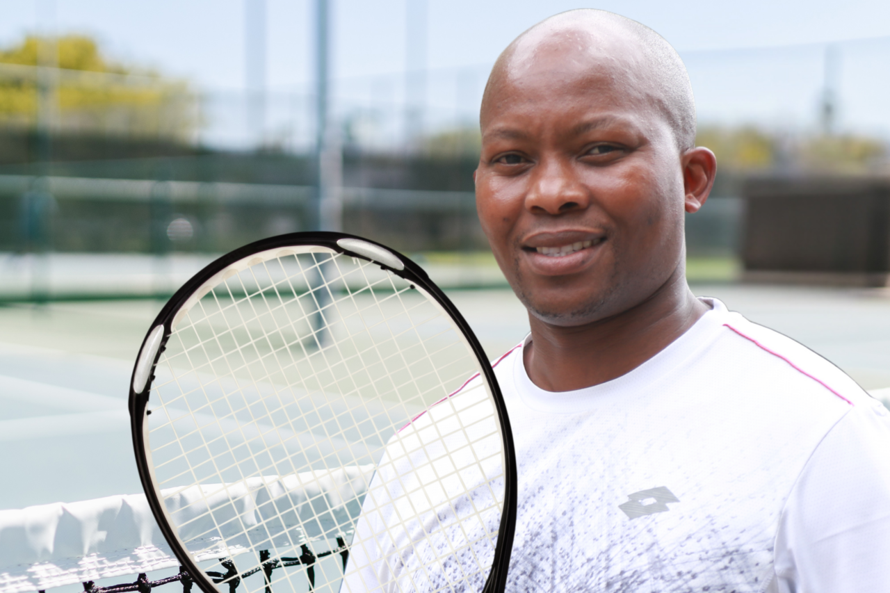 Fort Hare tennis instructor, and registered South African coach and umpire, Thabo Gwegwana.